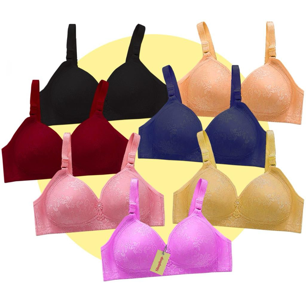 Bra for Women Ladies and Girls Foam Bra Random Colors and Pattern Brazier Blouse