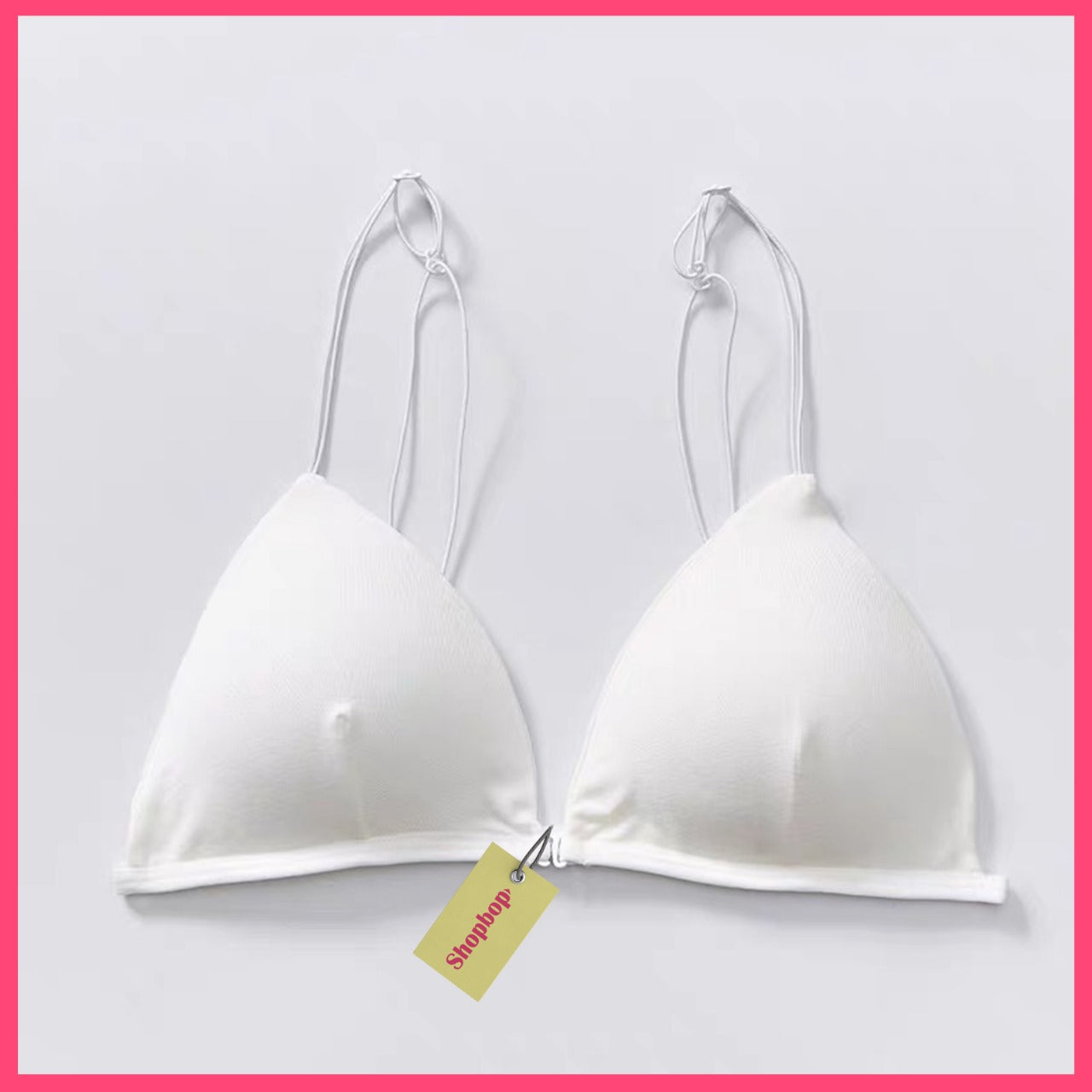 Bra for Girls Front Open Bra French Triangle Cup Light Padded Front Buckle